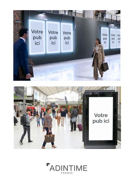Écran publicitaire digital...