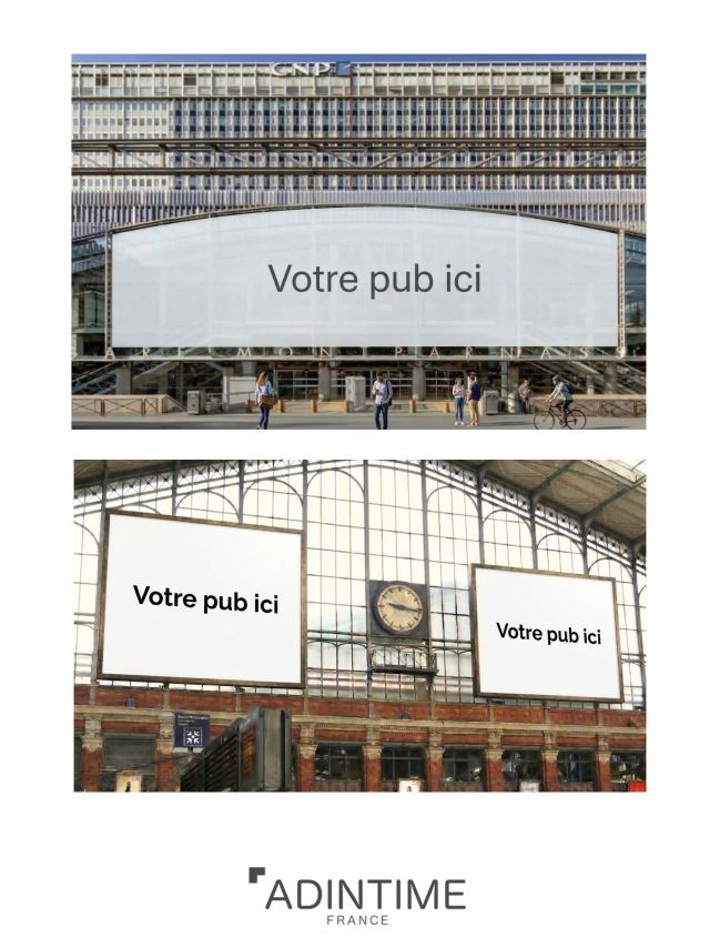 Station glass canopy advertising