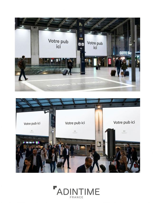 Advertising at Paris Gare du Nord