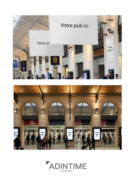 Advertising at Paris Gare...