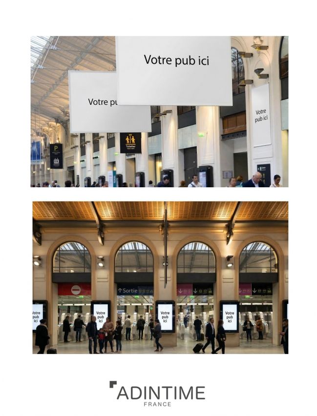 Publicité en gare Paris Saint-Lazare