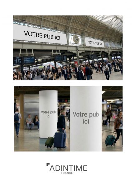 Publicité en gare Paris...