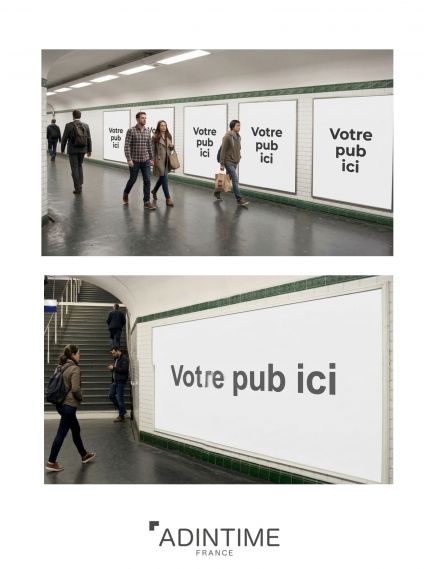 Publicité dans les couloirs...