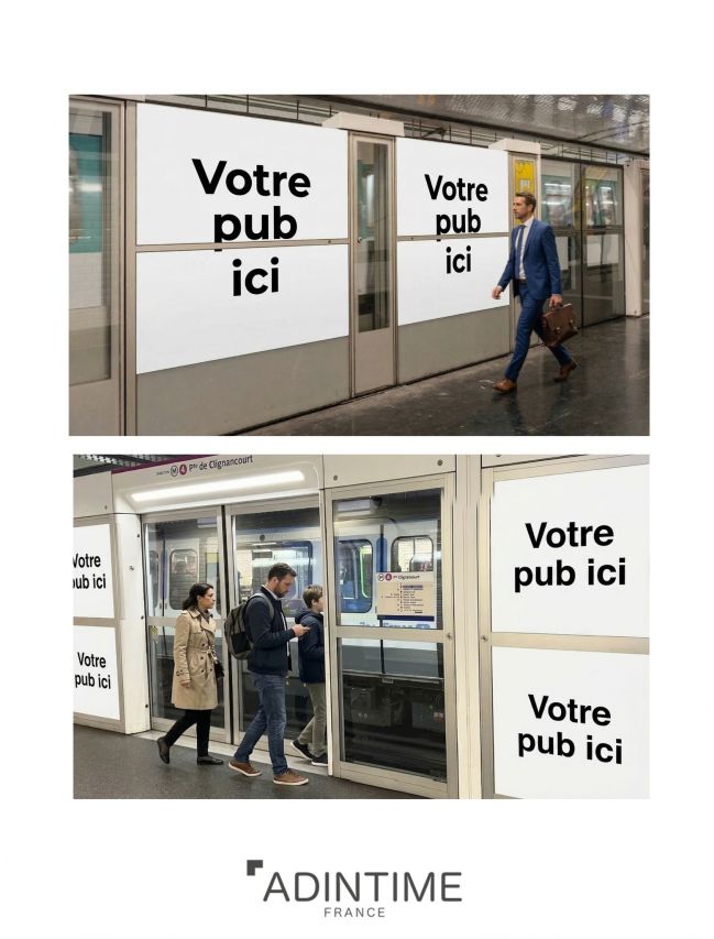 Advertising platform screen doors...