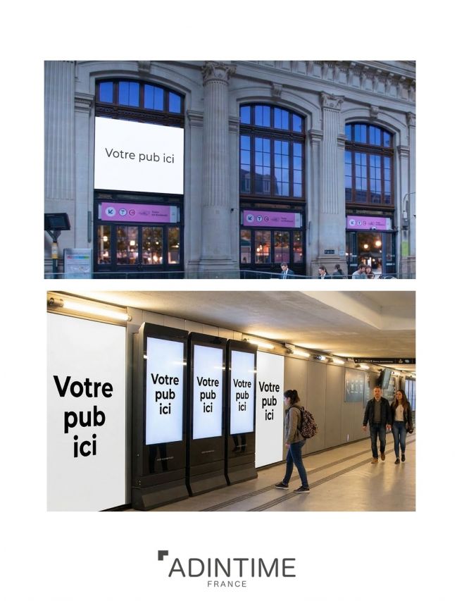 Advertising at Bordeaux station