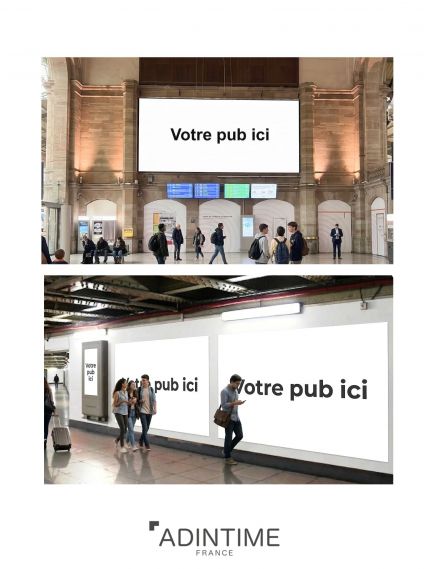 Publicité en gare de...