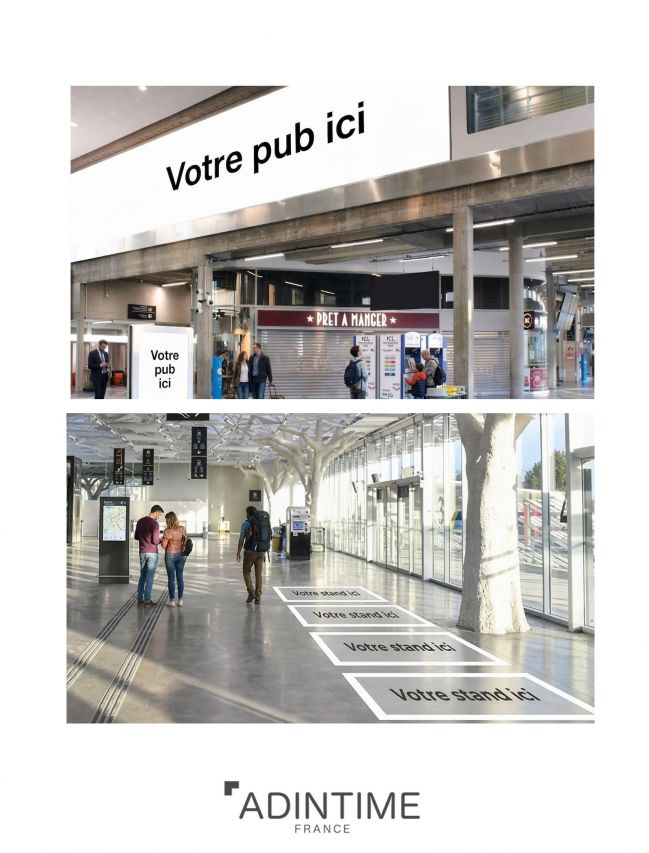 Publicité en gare de Nantes