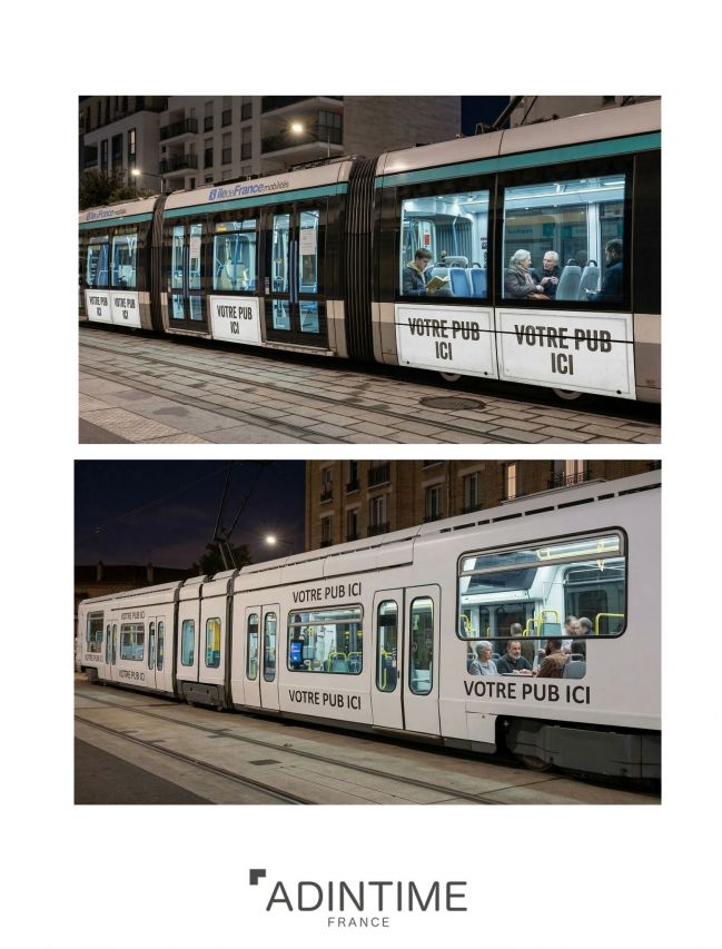 Publicité tramway Paris