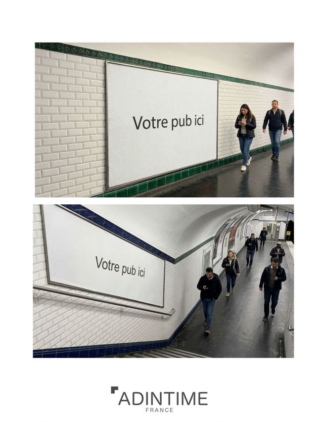 Cultural advertising in the Paris metro