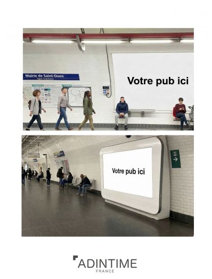 Publicité quais métro Paris