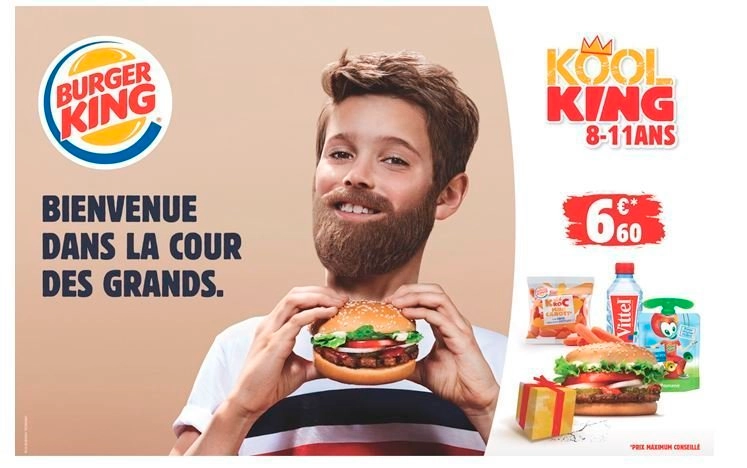 bienvenue dans la cour des grands burger king slogan