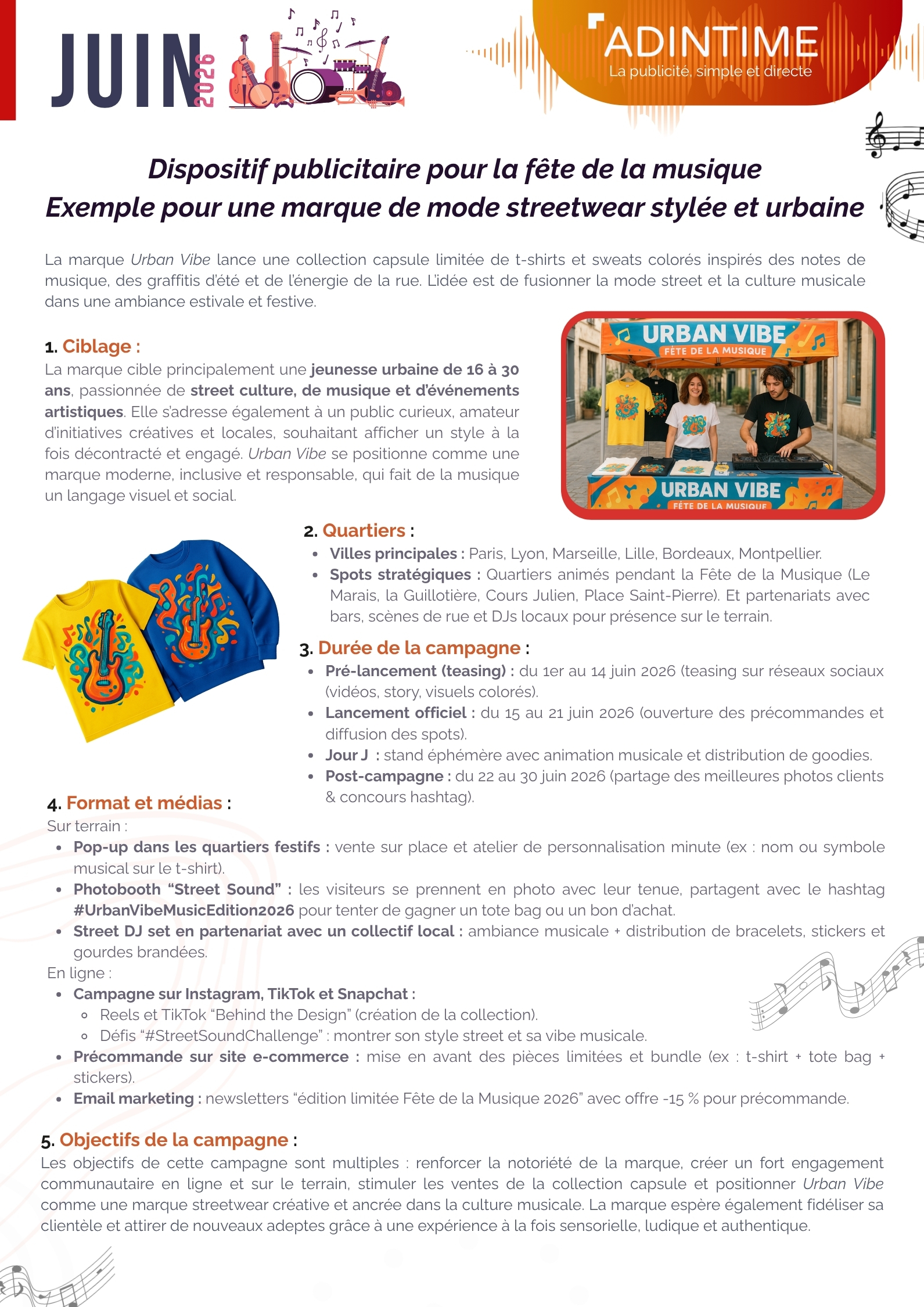 Exemple dispositif publicitaire juin - Calendrier Marketing 2025